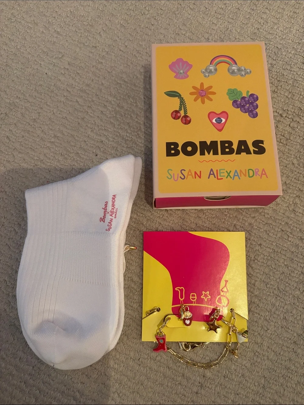 Bombas x Susan Alexandra Charms and Anklet Quarter Socks